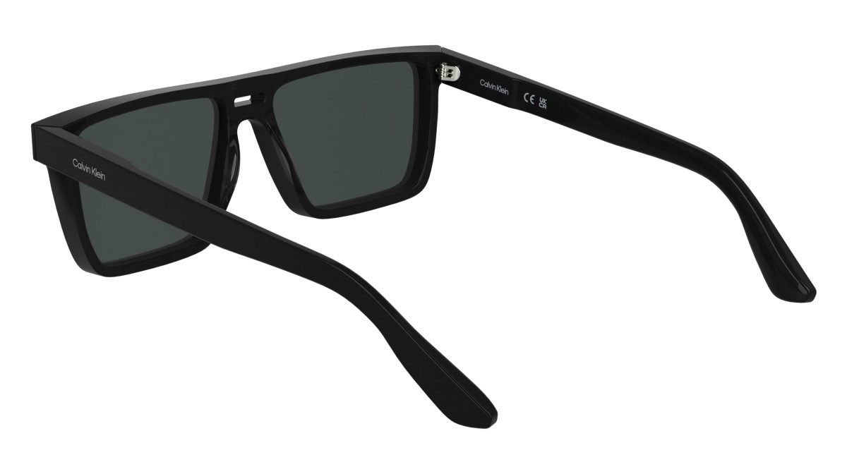 Sunglasses Calvin Klein CK25501S (001) color black shape rectangle lenses solid grey