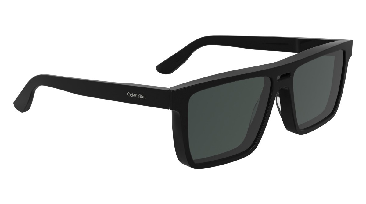 Sunglasses Calvin Klein CK25501S (001) color black shape rectangle lenses solid grey