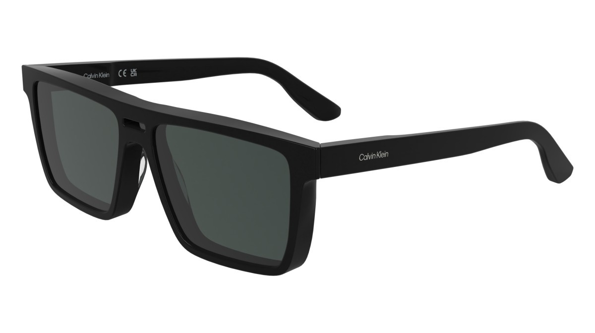 Sunglasses Calvin Klein CK25501S (001) color black shape rectangle lenses solid grey