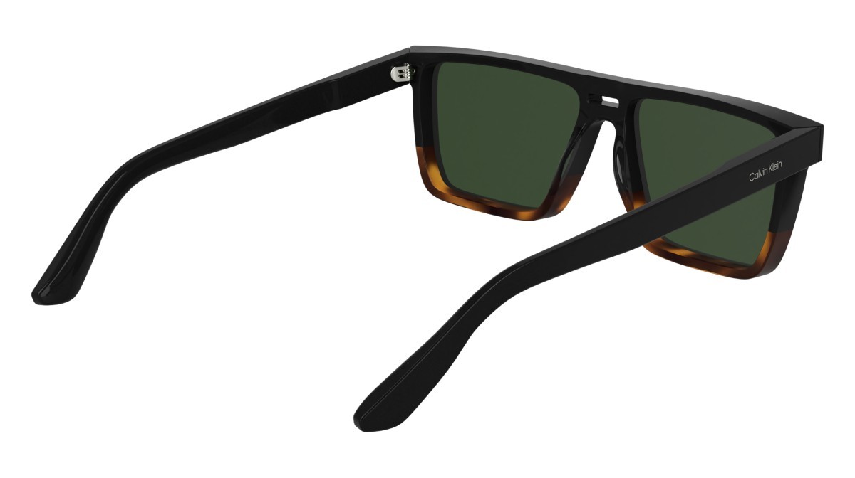 Sunglasses Calvin Klein CK25501S (006) color black/havana shape rectangle lenses solid green