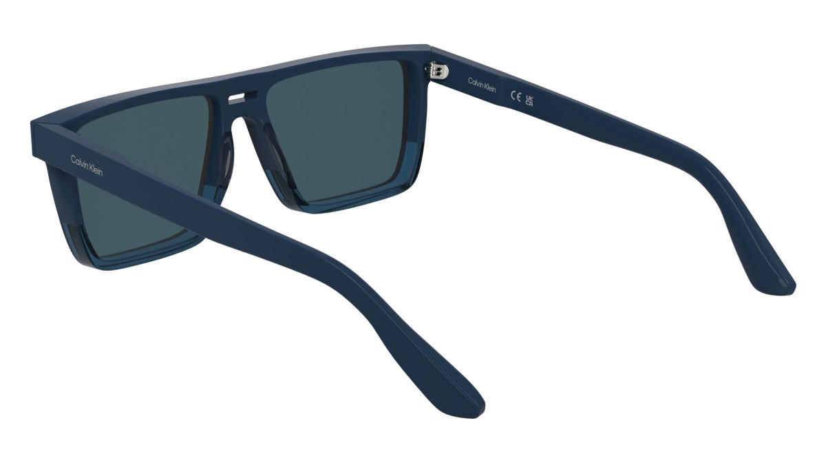 Sunglasses Calvin Klein CK25501S (400) color blue shape rectangle lenses solid blue