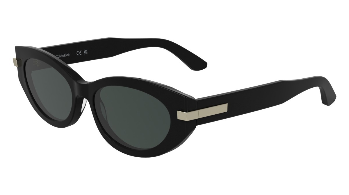 Sunglasses Calvin Klein CK25502S (001) color black shape cat eye lenses solid grey