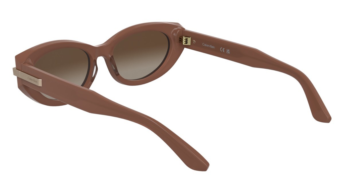 Sunglasses Calvin Klein CK25502S (601) color opaline rose shape cat eye lenses gradient brick