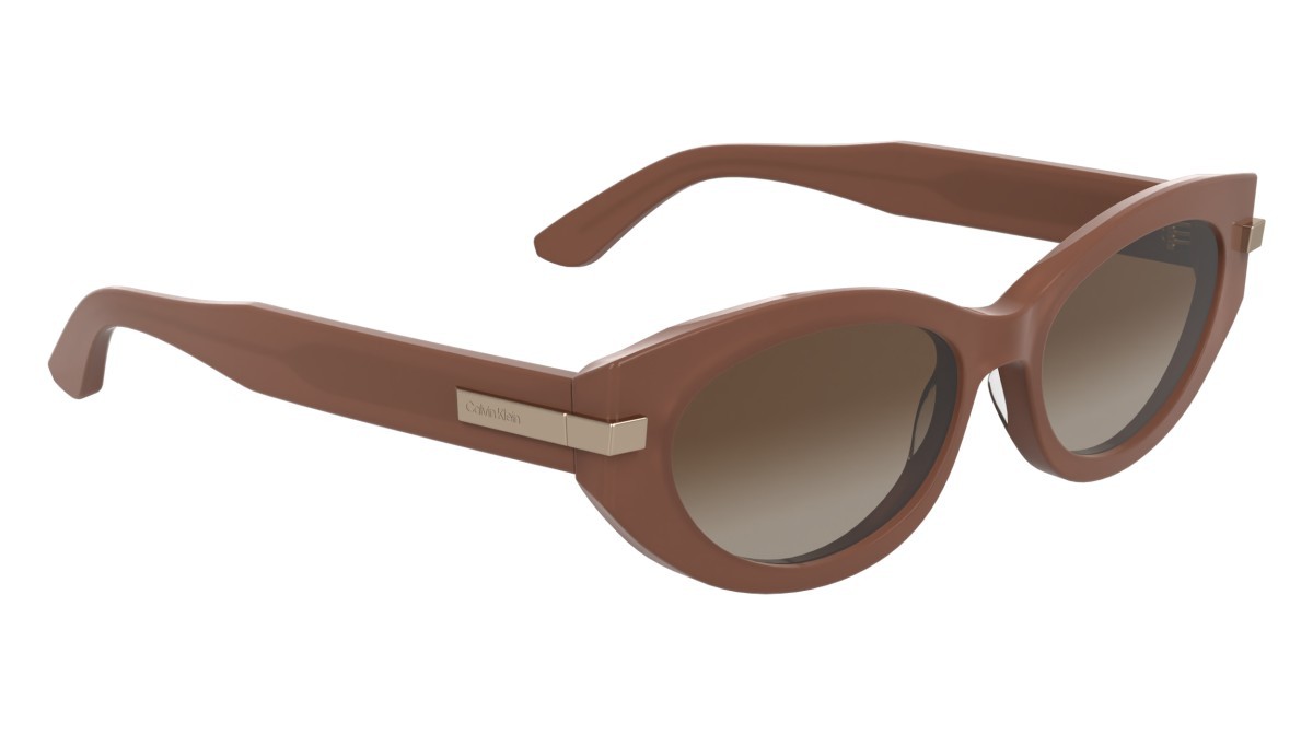 Sunglasses Calvin Klein CK25502S (601) color opaline rose shape cat eye lenses gradient brick