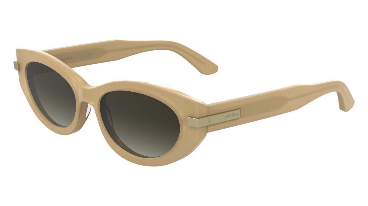 Sunglasses Calvin Klein CK25502S N (209) color opaline beige shape cat eye 
