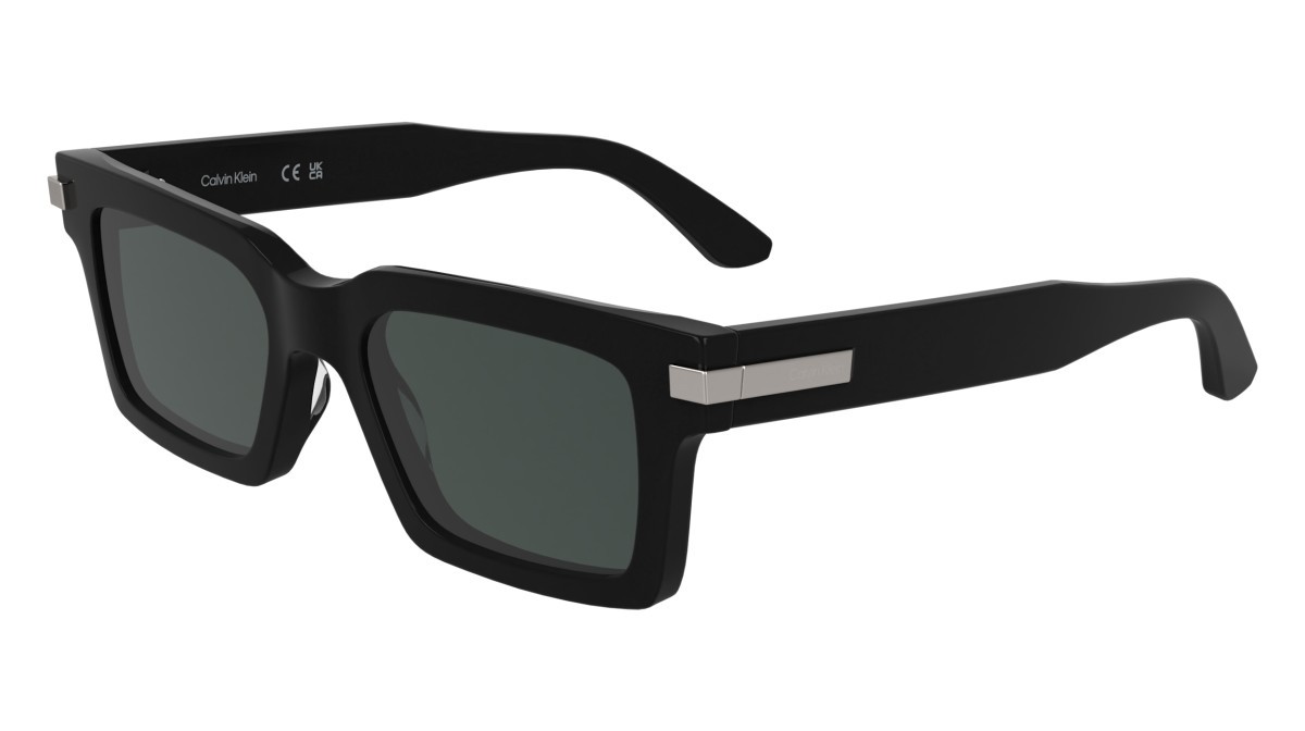 Sunglasses Calvin Klein CK25503S (001) color black shape rectangle lenses solid grey