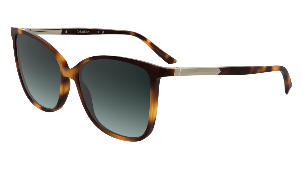 Sunglasses Calvin Klein CK25504S (240) color havana shape butterfly lenses gradient petrol