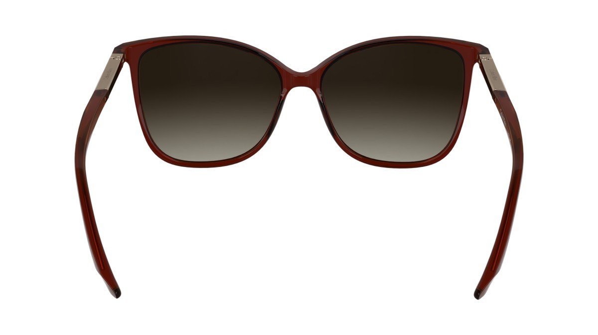 Sunglasses Calvin Klein CK25504S (605) color transparent burgundy shape butterfly lenses gradient burgundy