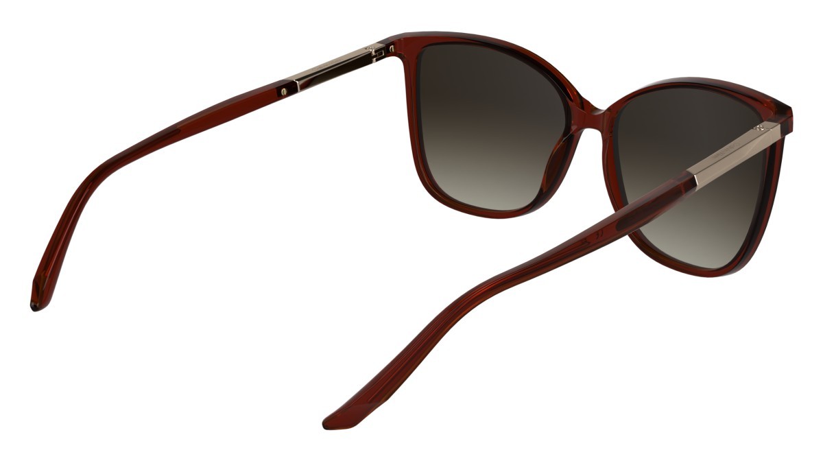Sunglasses Calvin Klein CK25504S (605) color transparent burgundy shape butterfly lenses gradient burgundy