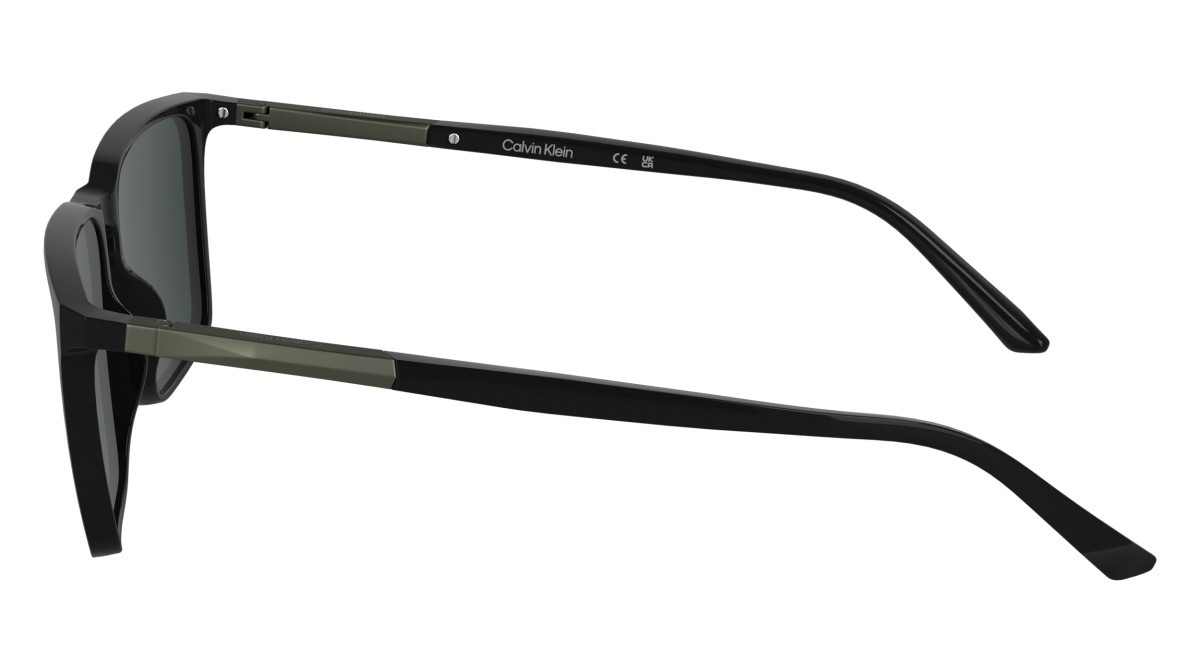 Sunglasses Calvin Klein CK25505S (001) color black shape rectangle lenses solid grey