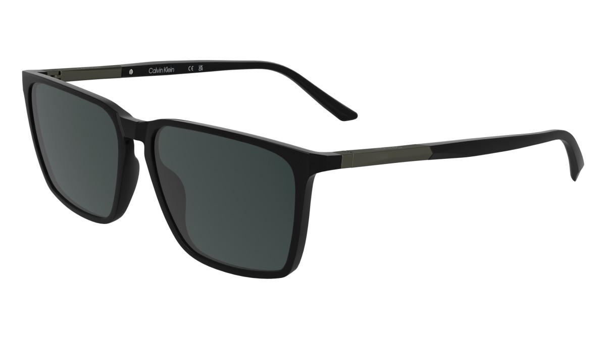 Sunglasses Calvin Klein CK25505S (001) color black shape rectangle lenses solid grey