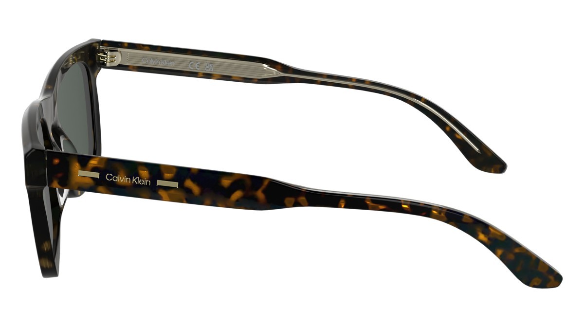 Sunglasses Calvin Klein CK25506S (235) color dark havana shape rectangle lenses solid green