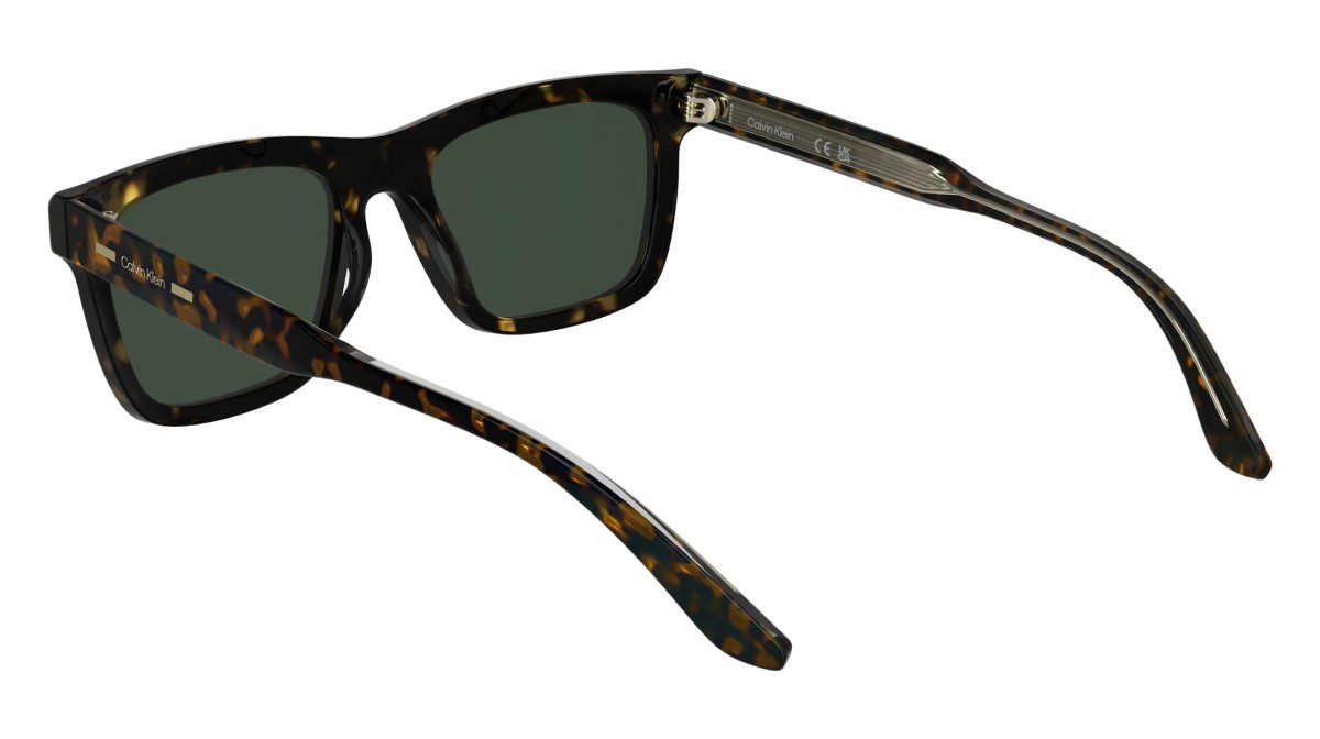 Sunglasses Calvin Klein CK25506S (235) color dark havana shape rectangle lenses solid green