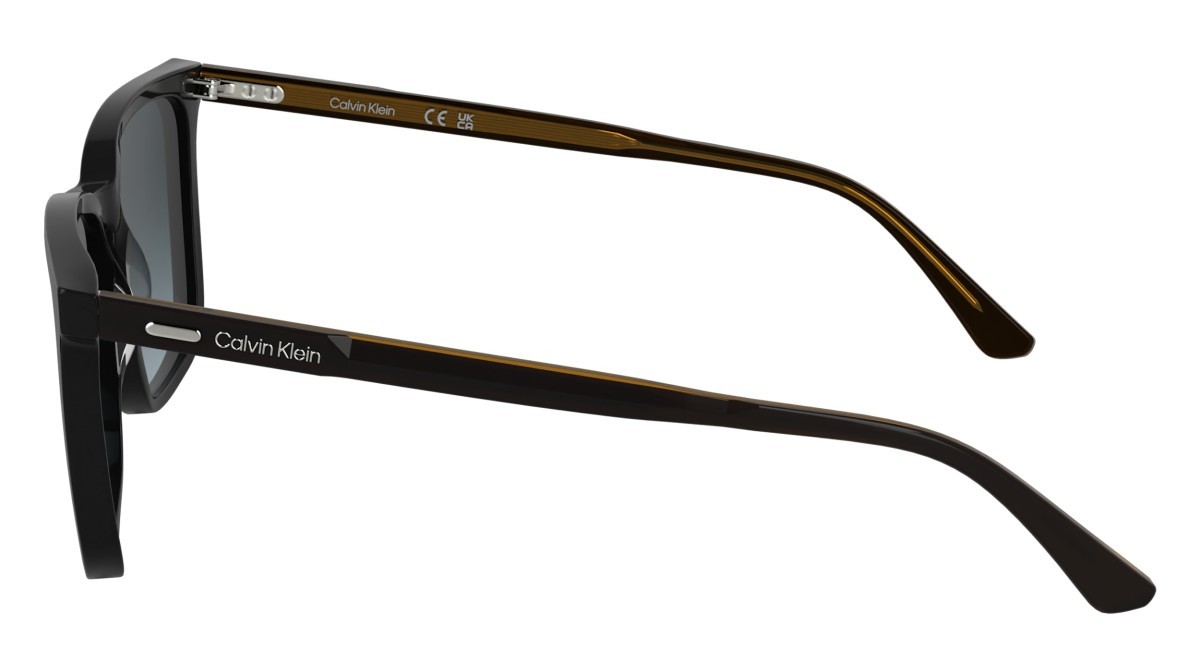 Sunglasses Calvin Klein CK25507S (001) color black shape rectangle lenses gradient grey