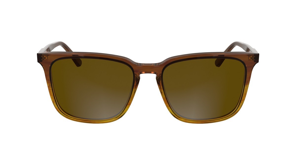 Sunglasses Calvin Klein CK25507S (203) color striped brown shape rectangle lenses solid brown