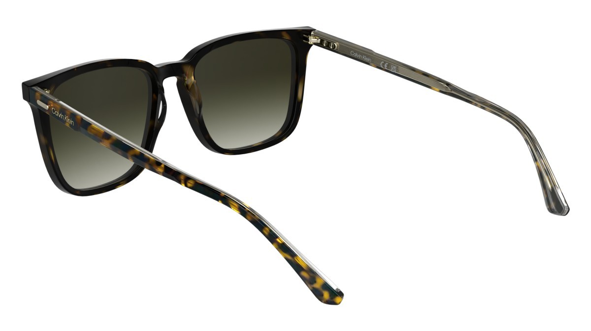 Sunglasses Calvin Klein CK25507S (235) color dark havana shape rectangle lenses gradient brown