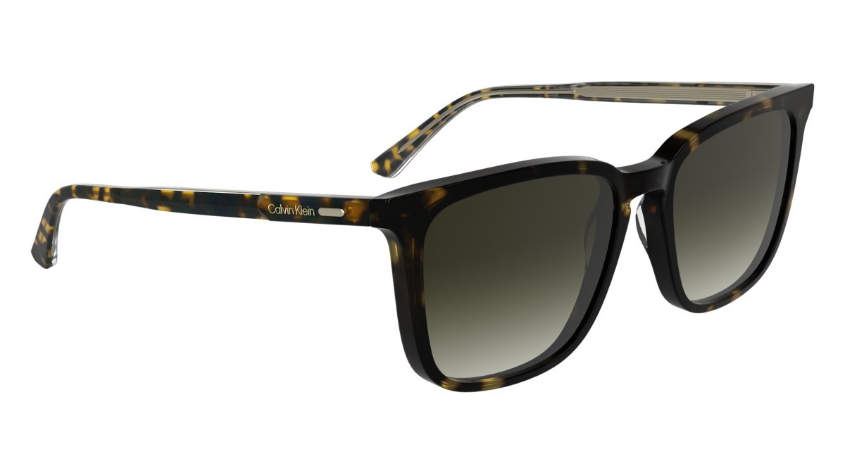 Sunglasses Calvin Klein CK25507S (235) color dark havana shape rectangle lenses gradient brown