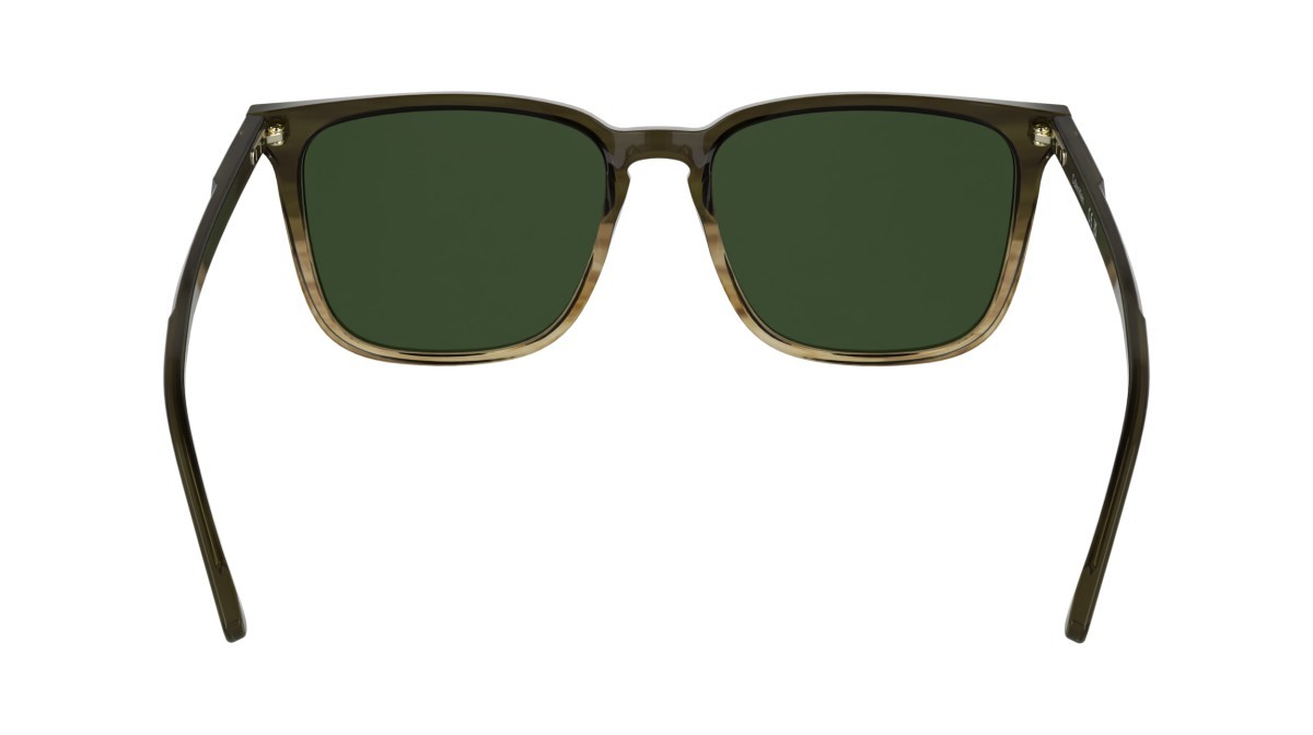 Sunglasses Calvin Klein CK25507S (317) color striped khaki shape rectangle lenses solid dark khaki