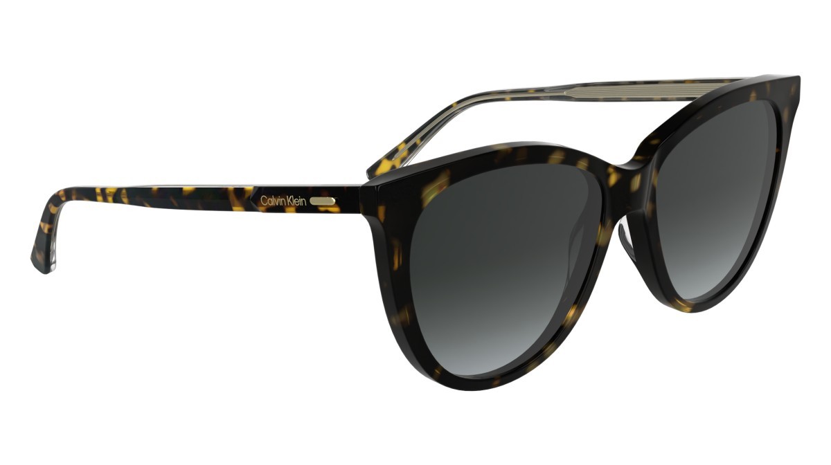 Sunglasses Calvin Klein CK25508S (240) color havana shape butterfly lenses gradient grey