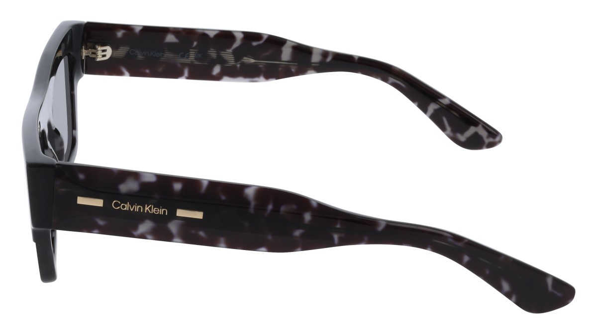 Sunglasses Calvin Klein CK25510S (223) color havana grey shape rectangle lenses solid smoke