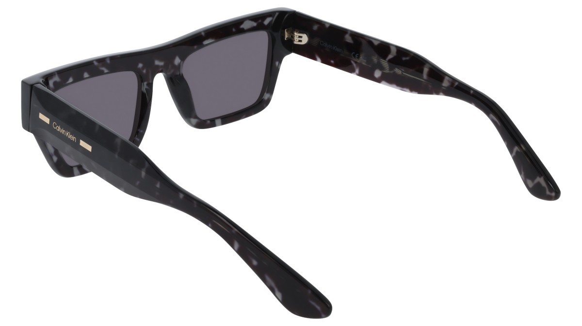 Sunglasses Calvin Klein CK25510S (223) color havana grey shape rectangle lenses solid smoke