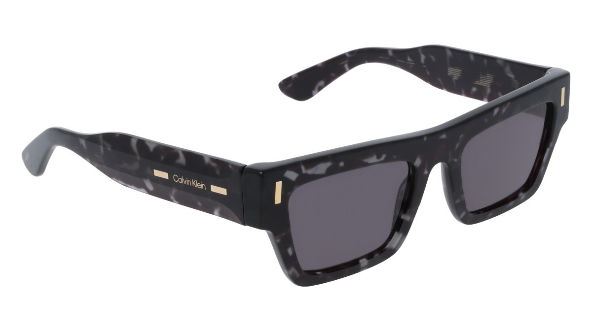 Sunglasses Calvin Klein CK25510S (223) color havana grey shape rectangle lenses solid smoke