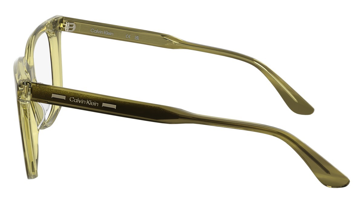 Eyeglasses Calvin Klein CK25511 (317) color striped khaki shape rectangle lenses colore - 3