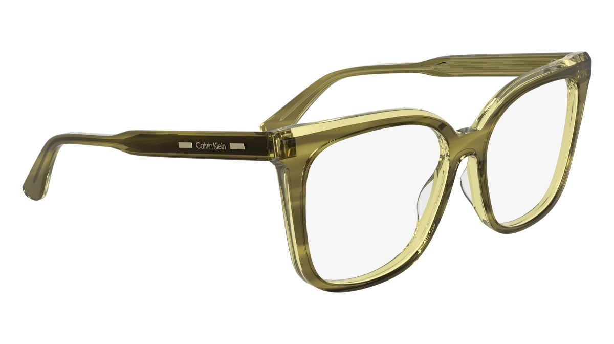 Eyeglasses Calvin Klein CK25511 (317) color striped khaki shape rectangle lenses colore - 3