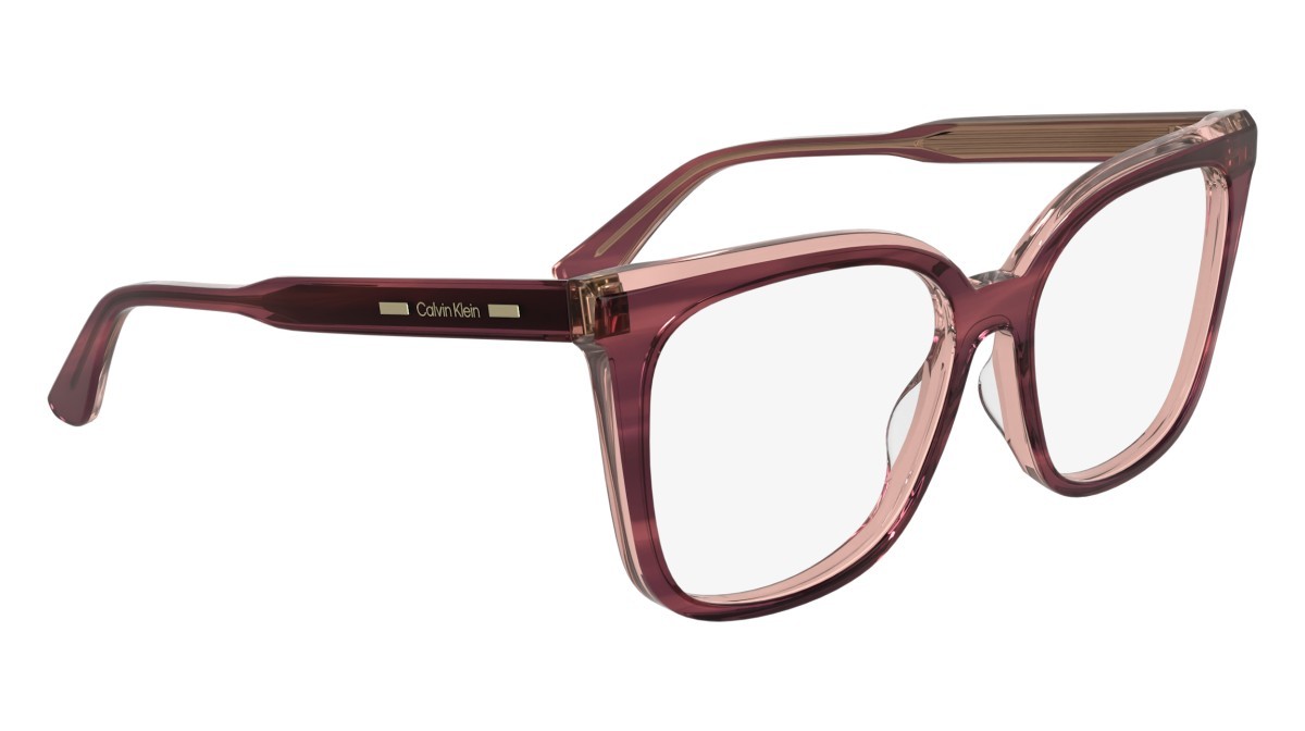 Eyeglasses Calvin Klein CK25511 N (605) color striped burgundy shape rectangle 