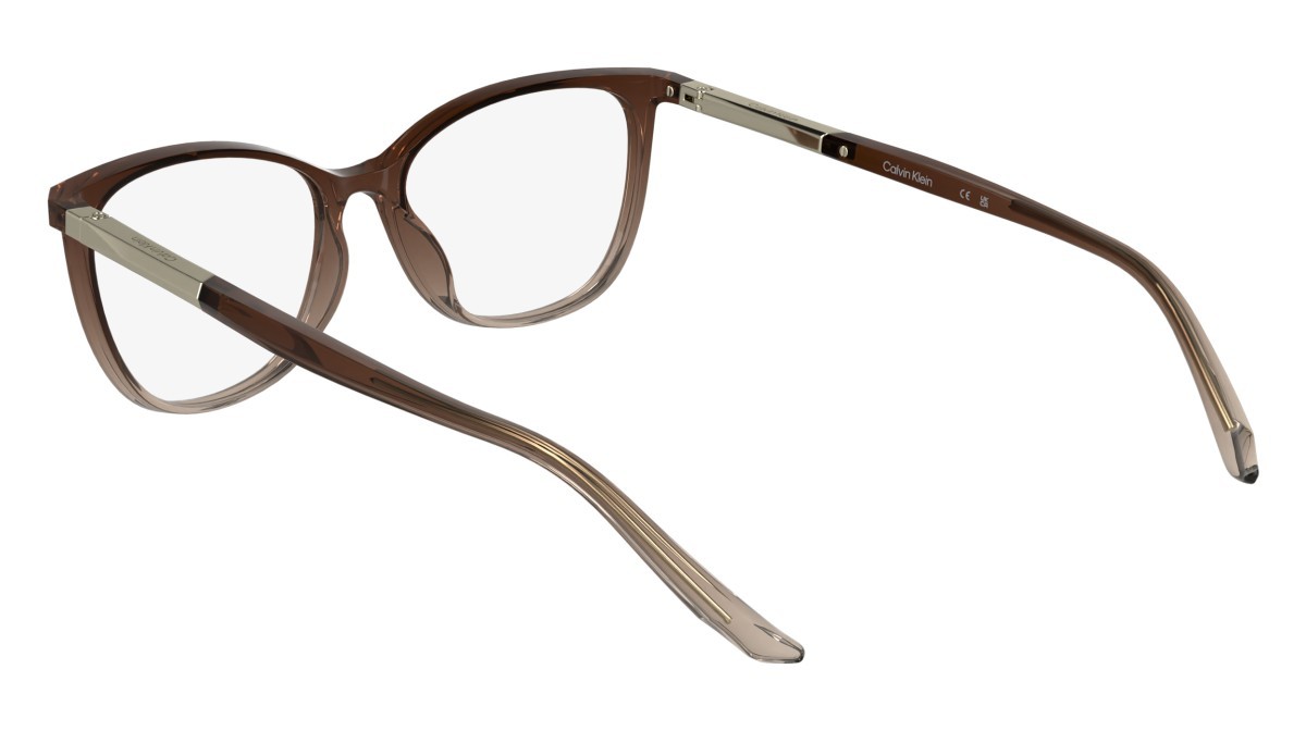 Eyeglasses Calvin Klein CK25512 (205) color transparent brown/rose shape cat eye lenses colore - 4