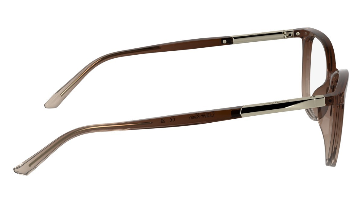 Eyeglasses Calvin Klein CK25512 (205) color transparent brown/rose shape cat eye lenses colore - 4