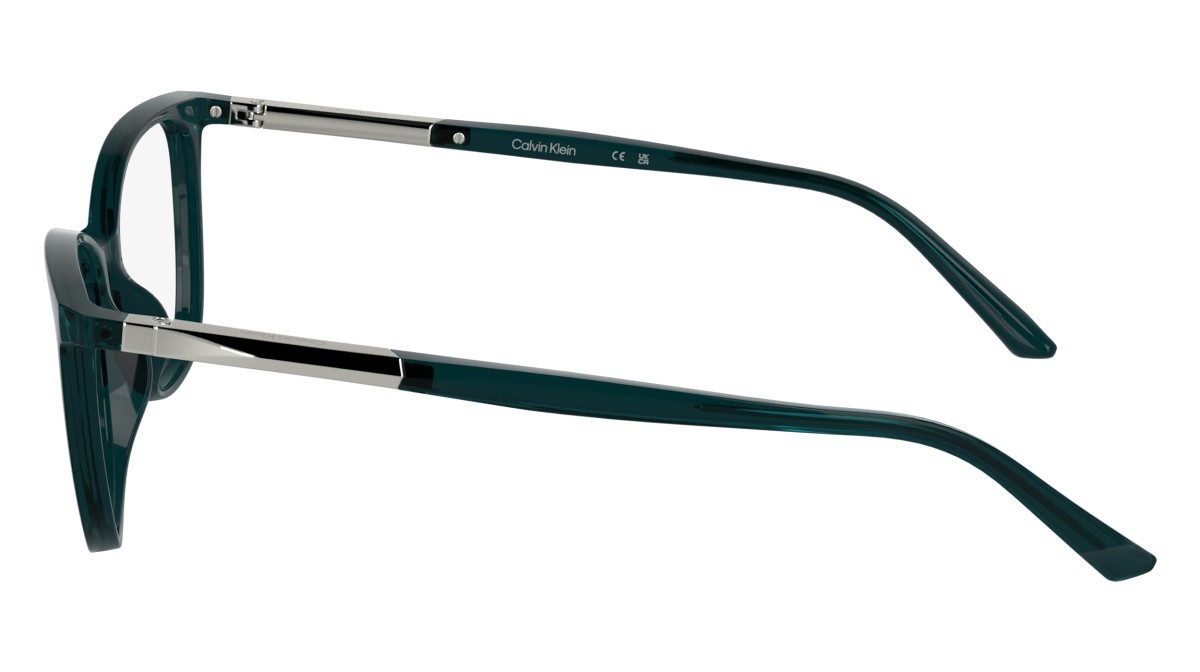 Eyeglasses Calvin Klein CK25512 (432) color transparent petrol shape cat eye lenses colore - 5