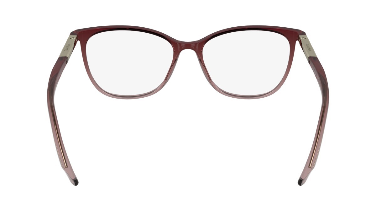 Eyeglasses Calvin Klein CK25512 (605) color transparent burgundy/rose shape cat eye lenses colore - 3