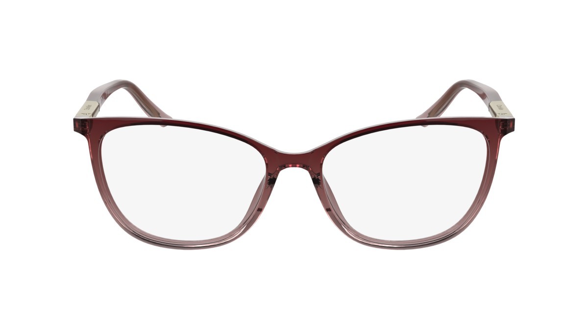 Eyeglasses Calvin Klein CK25512 (605) color transparent burgundy/rose shape cat eye lenses colore - 3