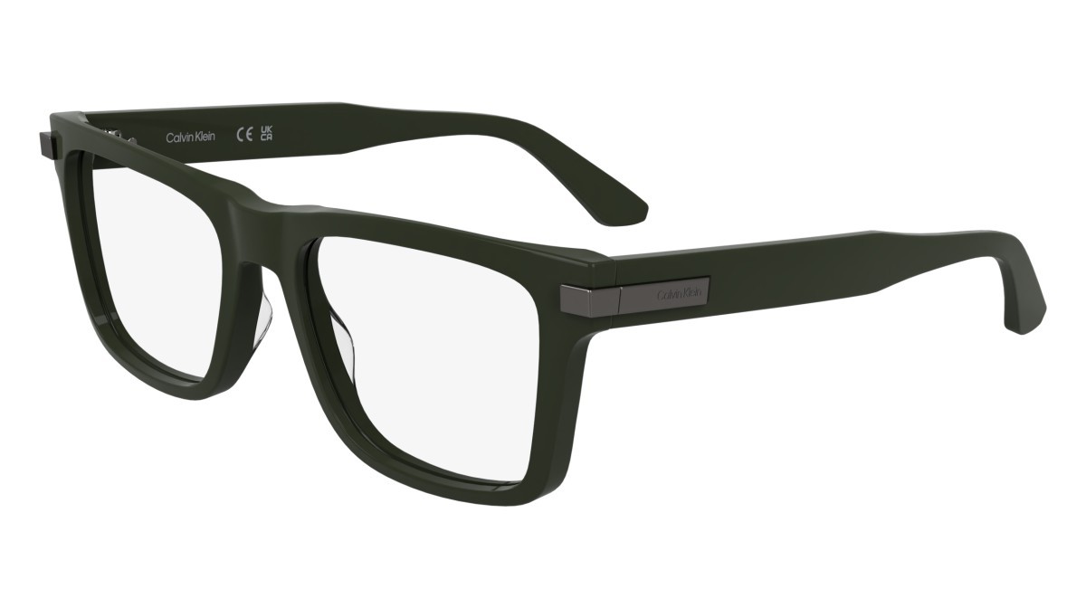 Eyeglasses Calvin Klein CK25514 (330) color khaki shape rectangle lenses colore - 4
