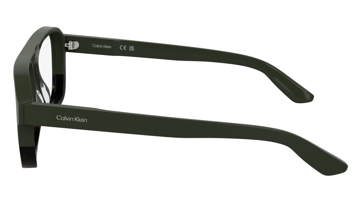 Eyeglasses Calvin Klein CK25515 (303) color green/havana shape aviator lenses colore - 4