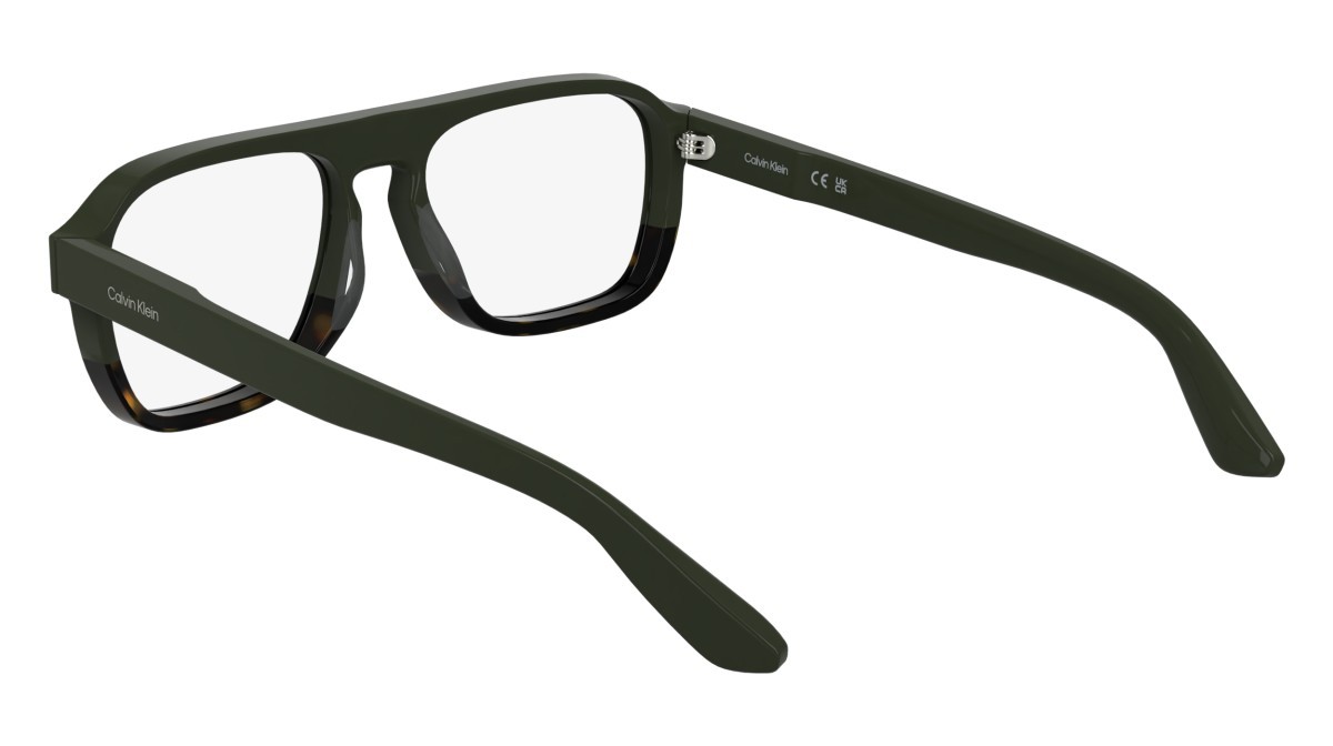 Eyeglasses Calvin Klein CK25515 (303) color green/havana shape aviator lenses colore - 4