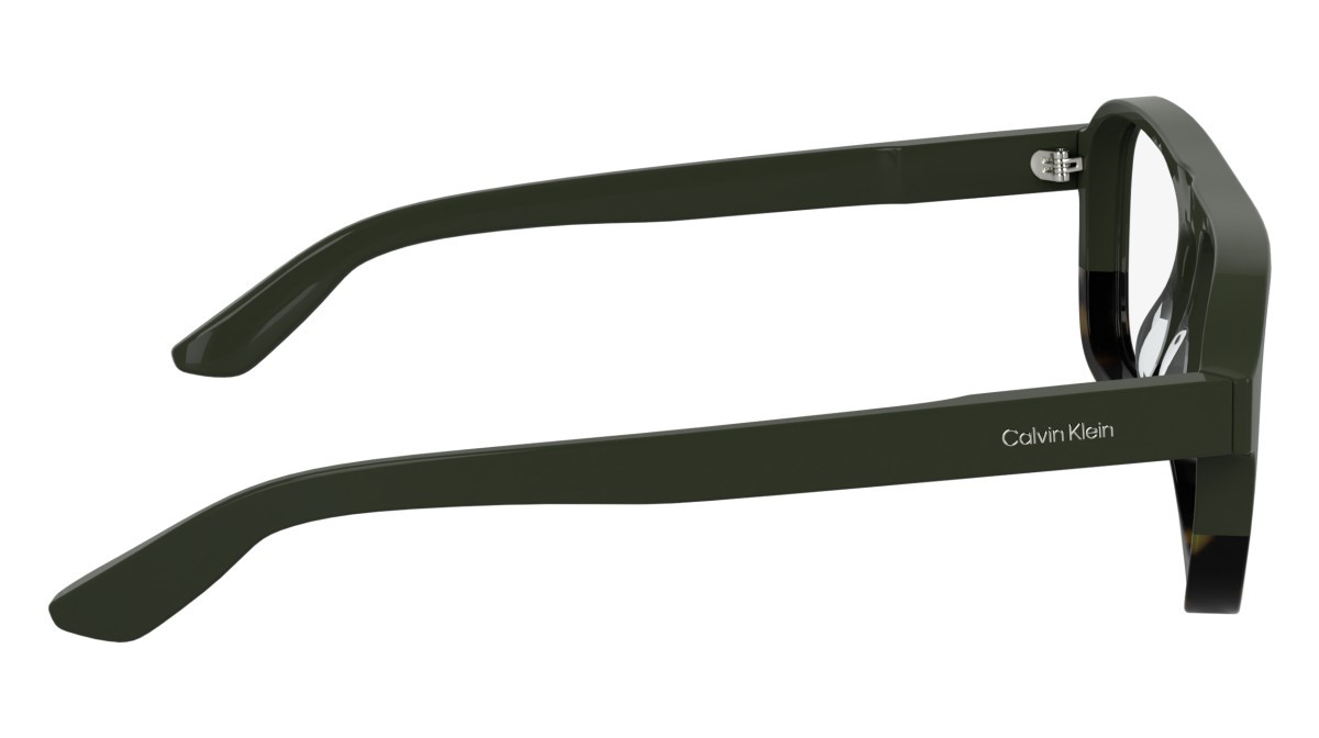Eyeglasses Calvin Klein CK25515 (303) color green/havana shape aviator lenses colore - 4