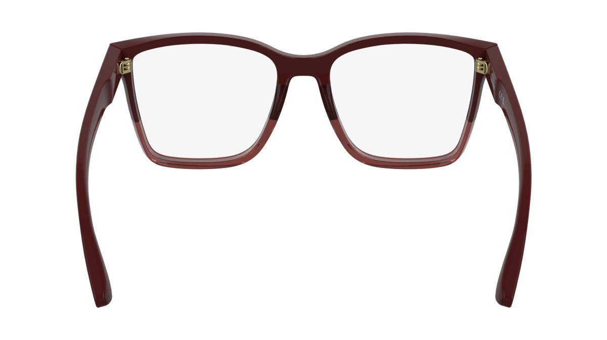 Occhiali da vista Calvin Klein CK25516 (605) colore burgundy forma rettangolare lenti colore - 4