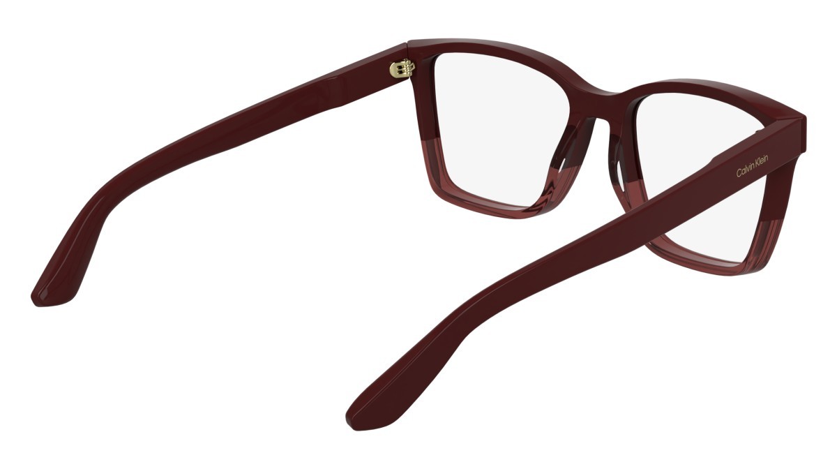 Occhiali da vista Calvin Klein CK25516 (605) colore burgundy forma rettangolare lenti colore - 4