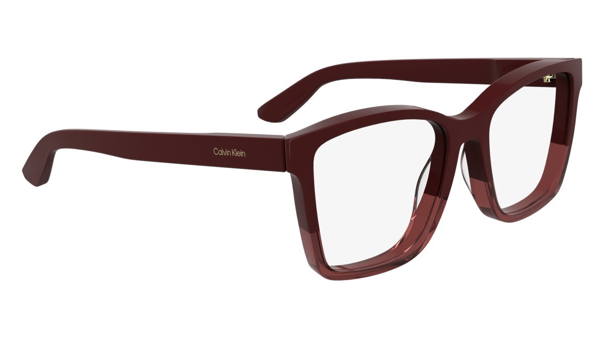 Occhiali da vista Calvin Klein CK25516 (605) colore burgundy forma rettangolare lenti colore - 4
