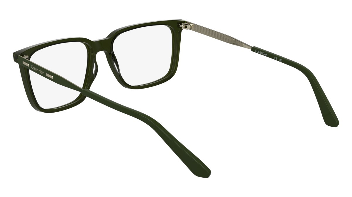 Eyeglasses Calvin Klein CK25517 (330) color transparent khaki shape rectangle lenses colore - 4