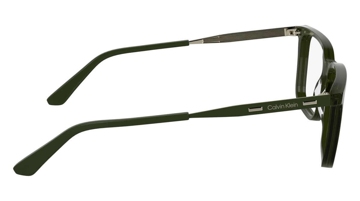 Eyeglasses Calvin Klein CK25517 (330) color transparent khaki shape rectangle lenses colore - 4
