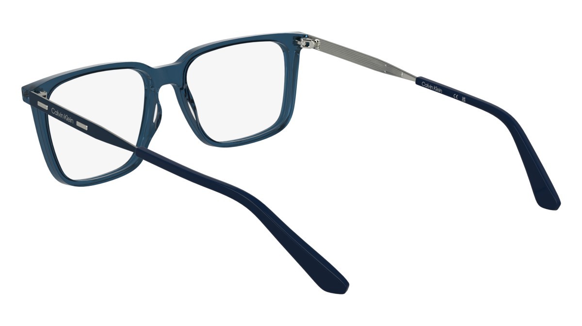 Occhiali da vista Calvin Klein CK25517 (400) colore transparent blue forma rettangolare lenti colore - 3