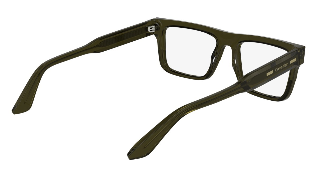 Occhiali da vista Calvin Klein CK25520 (330) colore transparent khaki forma rettangolare lenti colore - 3