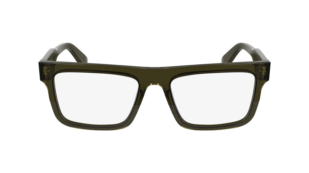 Occhiali da vista Calvin Klein CK25520 (330) colore transparent khaki forma rettangolare lenti colore - 3