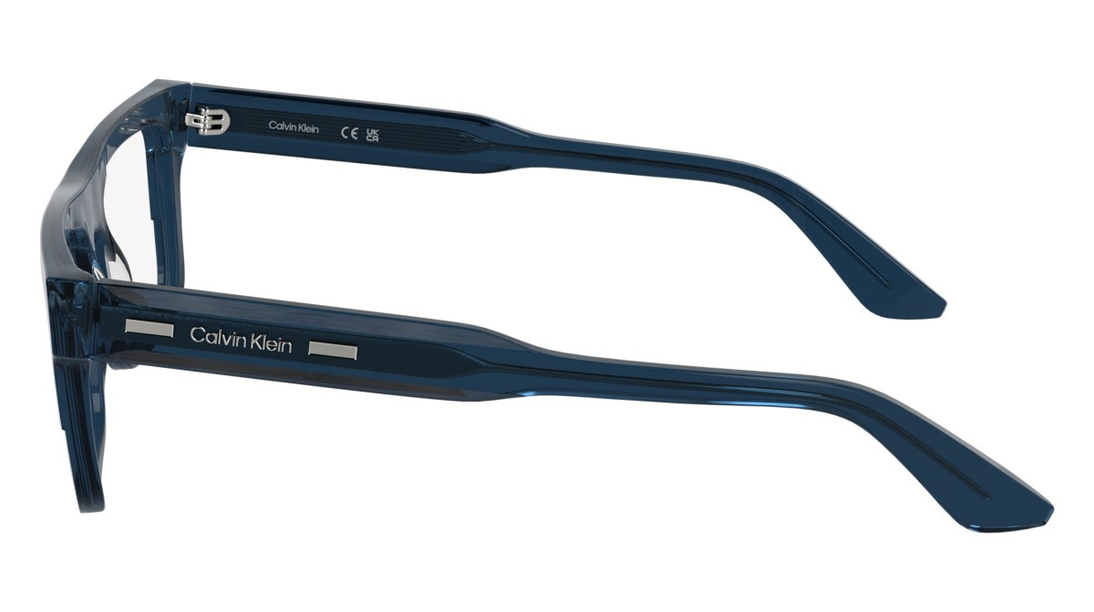 Eyeglasses Calvin Klein CK25520 (438) color transparent blue shape rectangle lenses colore - 4