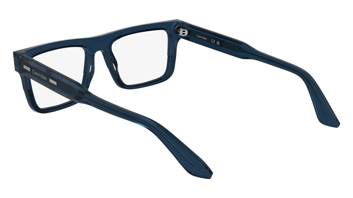 Eyeglasses Calvin Klein CK25520 (438) color transparent blue shape rectangle lenses colore - 4
