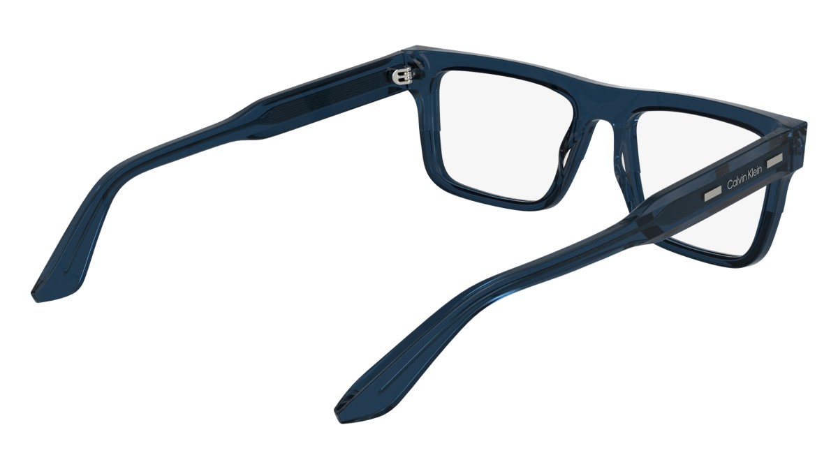 Eyeglasses Calvin Klein CK25520 (438) color transparent blue shape rectangle lenses colore - 4