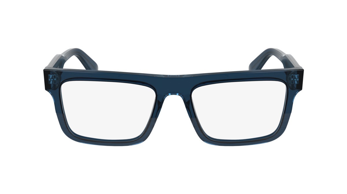 Eyeglasses Calvin Klein CK25520 (438) color transparent blue shape rectangle lenses colore - 4